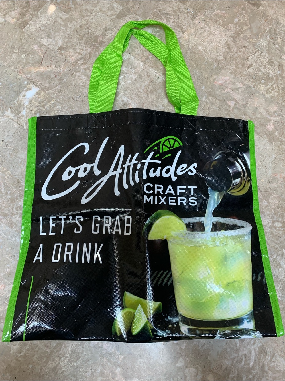 Stylish & Elegant Cool Attitudes Craft Mixers Reusable Tote Bag.Pre-Owned.16x14.